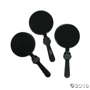 Round Black Clappers (Per Dozen)