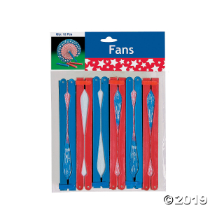 Stars & Stripes Folding Hand Fans (Per Dozen)