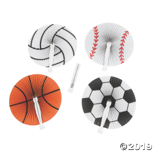 Summer Sports Folding Fans (Per Dozen)