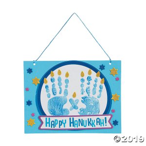 Hanukkah Handprint Sign Craft Kit (Makes 12)