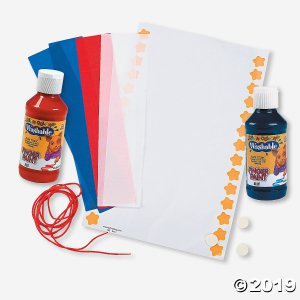 Patriotic Handprint Windsock Craft Kit (Makes 12)