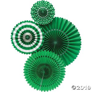 My Mind's Eye Green Hanging Fans (4 Piece(s))