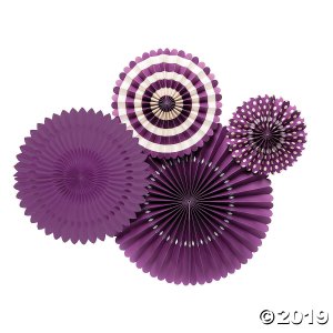 My Mind's Eye Purple Hanging Fans (4 Piece(s))