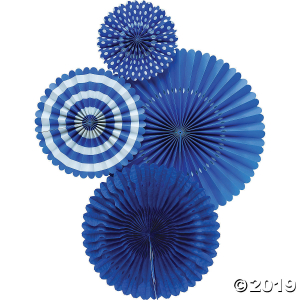 My Mind's Eye Royal Blue Hanging Fans (4 Piece(s))