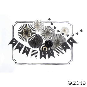 My Mind's Eye Black & White Hanging Fans (8 Piece(s))