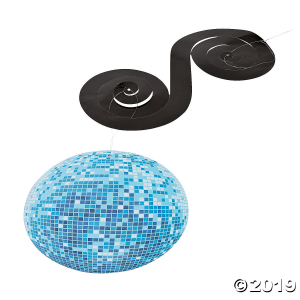 Disco Party Hanging Swirls (Per Dozen)