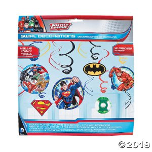 Justice League Hanging Swirls Value Pack (Per Dozen)