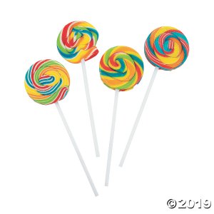 Rainbow Swirl Lollipops (24 Piece(s))