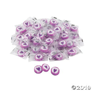 Purple Round Hard Candy with Heart (152 Piece(s))