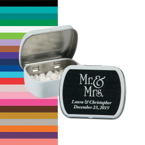 Personalized Mr. & Mrs. Wedding Mint Tins (24 Piece(s))