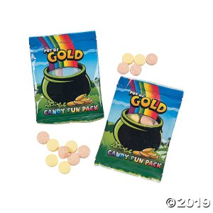 St. Patrick's Day Pot of Gold Hard Candy Fun Packs (48 Piece(s))