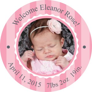 Baby Announcement Custom Photo Swirl Lollipops (24 Piece(s))