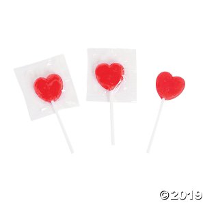 Mini Heart Lollipops (65 Piece(s))