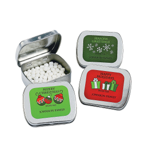 Personalized Christmas Mint Tins (24 Piece(s))