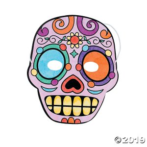 Color Your Own Day of the Dead Masks (Per Dozen)