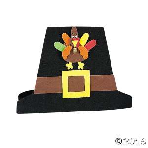 Pilgrim Hat with Turkey Hat Craft Kit (Makes 12)