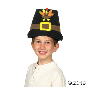 Pilgrim Hat with Turkey Hat Craft Kit (Makes 12)