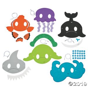 Ocean Animal Mask Craft Kit (Makes 12)