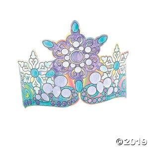 Color Your Own Winter Iridescent Crown Headbands (Per Dozen)