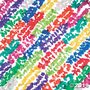 Solid Color Mega Plastic Lei Assortment - 100 Pc.