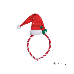 Mini Santa Hat Headbands (6 Piece(s))