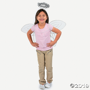 Kid's White Angel Wings & Halo Headband