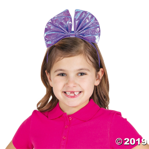 Iridescent Bow Headbands (Per Dozen)