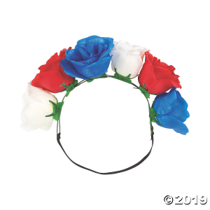 Red, White & Blue Floral Headband (1 Piece(s))