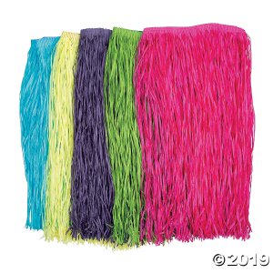 Adult's Dyed Raffia Hula Skirts (Per Dozen)