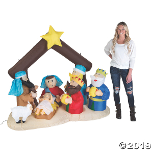 Inflatable Light-Up Nativity Scene (1 Piece(s))