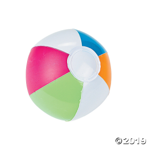 Inflatable 5" Bright Spring Mini Beach Balls (Per Dozen)
