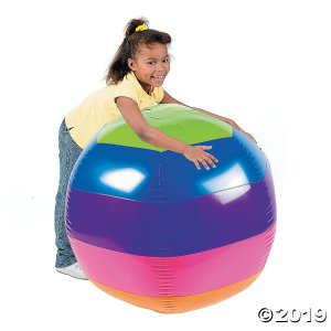 Inflatable 30" Rainbow Extra Large Beach Ball