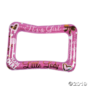Inflatable Girl Gender Reveal Frame Mylar Balloon (1 Piece(s))