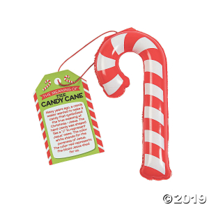 Inflatable Mini Candy Canes with Card (Per Dozen)