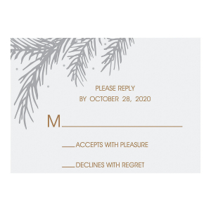 Personalized Winter Wedding Response Cards (25 Piece(s))