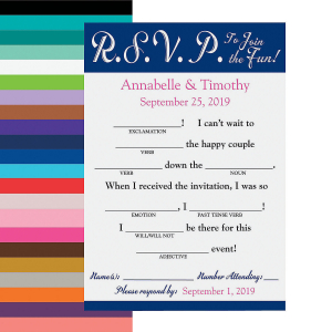 Personalized Word Fun Wedding RSVP Postcards (25 Piece(s))