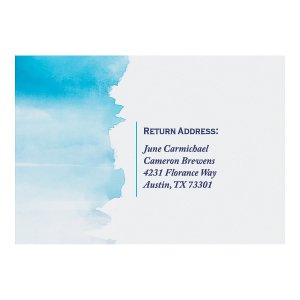 Personalized Blue Watercolor RSVP Cards (25 Piece(s))