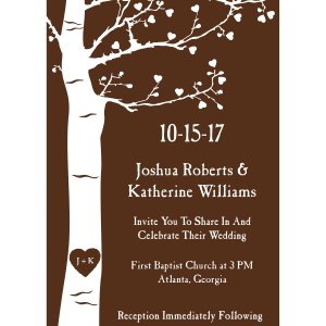 Personalized Tree Wedding Invitations (25 Piece(s))