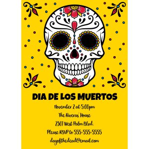 Personalized Day of the Dead Party Invitations (25 Piece(s))