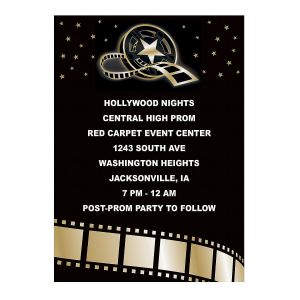 Personalized Hollywood Event Invitations (25 Piece(s))