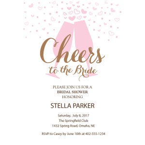 Personalized Cheers Bridal Shower Invitations (10 Piece(s))