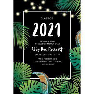 Personalized Tropical Nights Graduation Party Invitations (1 Unit(s))