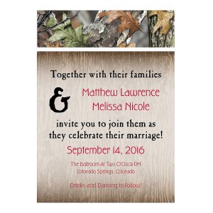 Personalized Camo Wedding Invitations (25 Piece(s))