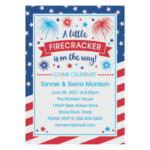 Personalized Patriotic Baby Shower Invitations (25 Piece(s))
