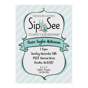 Personalized Sip & See Invitations (25 Piece(s))