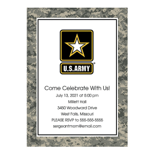 Personalized U.S. Army® Invitations (10 Piece(s))