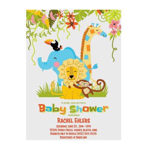 Personalized Jungle Baby Shower Invitations (25 Piece(s))