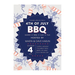 Personalized 4th of July BBQ Invitations (25 Piece(s))