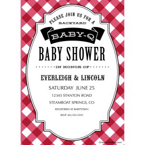 Personalized Baby-Q Baby Shower Invitations (25 Piece(s))