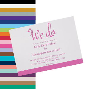 Personalized We Do Wedding Invitations (25 Piece(s))